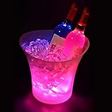 Tiandirenhe Neu Led Eiskübel,sektkühler Led,5L Led Eiseimer,Farbe Kann Eingestellt Werden, Bunter...