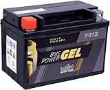 intAct - GEL MOTORRADBATTERIE Bike-Power GEL12-9-BS. Ersetzt YTX9, YTX9-BS. Motorradbatterie 12V 8Ah...