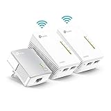 TP-Link WLAN Powerline Adapter Triple Set TL-WPA4220T KIT(600Mbit/s, WLAN 300Mbit/s, Wi-Fi Clone,...