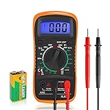 Digital Multimeter Voltmeter Batterietester Spannungsprüfer Durchgangsprüfer Ohm Volt Ampere...