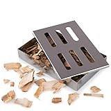 Blumtal Räucherbox - Edelstahl Smokerbox rostfrei - Räucherzubehör für Fleisch, Fisch & Gemüse...