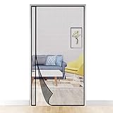Fiberglas Magnet Fliegengitter Tür, 130x195cm Langlebiger Magnetvorhang Insektenschutz Balkontür,...