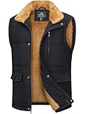 MAGCOMSEN Herren Outdoor Weste Winter Fleeceweste Warme Stehkragen Übergangsjacke Männer...