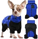 DENTRUN Small Dog Winter Coat Warm Fleece Jacket, Removable Turtleneck Dog Cozy Sweater Puppy Cold...