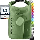 Nordlight Dry Bag 5L Wasserdichter Beutel - (Dunkelgrün) Wasserdichter Packsack Mit Roll Top...