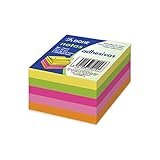 DOHE -Würfel mit wieder abziehbaren Haftnotizen. Neonfarben. Würfel mit 250 Blatt. Papiergewicht...