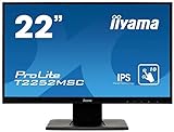 iiyama ProLite T2252MSC-B1 54,6 cm (22') IPS LED-Monitor Full-HD 10 Punkt Multitouch kapazitiv (VGA,...