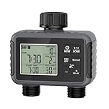 Dual Timer Gartenbewässerungsregler mit IPX5 Wasserdichtigkeit, programmierbarer...
