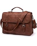 LOVEVOOK Aktentasche Herren Laptoptasche 17.3 Zoll, Vintage Arbeitstasche Ledertasche Messenger Bag...