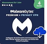 Malwarebytes | Windows/Mac/iOS/Android/Chrome | Premium + Privacy VPN | 4 Gerät | 12 Monate |...