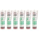 6x dubaust SAB24 Sanitärsilikon Basic elastisch dauernassbeständig schimmelresistent Bad Küche...