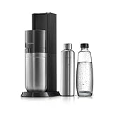 SodaStream Wassersprudler DUO mit CO2-Zylinder, 1x 1L Glasflasche und 1x 1L Metallflasche, Höhe:...