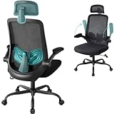 DUMOS Bürostuhl Ergonomisch, Gaming Stuhl mit Verstellbarer Kopfstütze, Armlehnen...