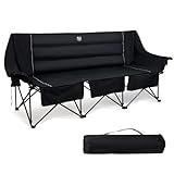 TIMBER RIDGE Campingstuhl Faltbar 3 Personen Übergroße Sitzbreite 218cm, Camping Sofa XXXL 3...