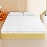 Queen-Size-Matratzenauflage aus Memory-Schaum, 8 cm, langsamer Rückprall, mittelfeste Bettauflage...