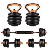CCLIFE Hanteln Set 2er Kurzhanteln Langhanteln verstellbar 20kg Hantelset professionell Dumbbell mit...