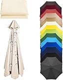 8 Rippen Sonnenschirm Ersatzabdeckung – 2,5 m UV-Schutz für Balkon, Garten, Pool & Strand –...