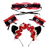 Sghtil Katzenohren-Haarreif mit Katzenohren – Katzenohren mit Glocken | verstellbares...