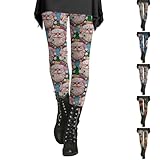 Sportleggins Damen Winter Thermo Strumpfhose Damen Weihnachts Druck Leggings Lang Jogginghose Casual...