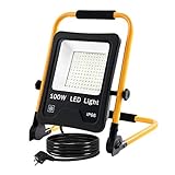 NAIZY LED Baustrahler Arbeitsleuchte 100W 8500LM LED Fluter Floodlight mit 3M Kabel und Wasserdicht...