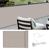 COOL AREA Balkon Sichtschutz Balkonumspannungen PES Wasserdicht wetterfester mit Kabelbinder,...