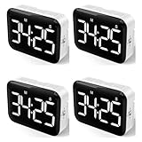 Lckiioy 4X Digitaler Küchentimer - Magnetischer Countdown Count Up Timer mit Großer LED-Anzeige...