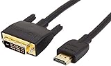 Amazon Basics HDMI-zu-DVI-Adapterkabel, -1,83 meter, (Nicht für den Anschluss an SCART- oder...