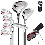 XDriveMax Komplettes Golfschläger Set Herren,8 Teilige Golf Set rechtshändig,Inklusive Stand Bag...