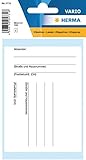 HERMA 5731 Adress-Aufkleber zur Handbeschriftung, 8 Stück, 80 x 110 mm, selbstklebend, matt, Papier...