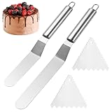 NIEEKRUN Winkelpalette Edelstahl Set, 2 Stück Winkelpalette Torte Kuchenmesser mit 2...