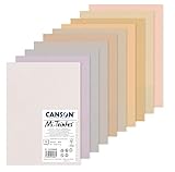 CANSON MI-TEINTES A4 160G Pastellfarben, Packung 10 Blatt