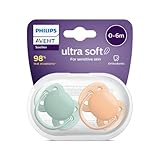 Philips Avent Ultra Soft Schnuller, 2er-Pack – BPA-freier Schnuller für Babys von 0 bis 6...