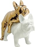 Kare Design Deko Figur Love Dogs Gold/Weiß, Deko Figur, Hundemotiv, Porzellan, Accessoire,...