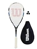 Wilson Pro Team Squashschläger (1 oder 2 Schlägeroptionen), blau, 1 x Racket + 3 Squash Balls