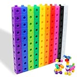 NICEIN Steckwürfel Set - 100 Stück Mathematik Würfel mit Aufbewahrungstasche | Puzzle...
