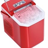 Eiswürfelmaschine, 12 kg in 24 Stunden, 9 Eiswürfel in 6 Minuten, Ice Cube Maker mit umkehrbarem...