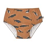 LÄSSIG Baby Kinder Schwimmwindel Windelbadehose/Swim Diaper Whale caramel, 25-36 Monate, Größe:...