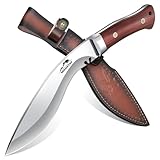 Moontay Outdoor Survival Messer VG10 Stahl, Jagdmesser Feststehende Klinge mit Scheide, Großes Full...