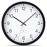 VIVILINEN Groß Wanduhr Funk 40cm Funkuhr Wand Lautlos XXL Modern Wand Uhren Gross für Wohnzimmer...
