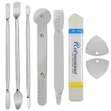 Haojiaho 8 Stück Handy Reparatur Hebelwerkzeug, Metall Langlebig, Ultradünn 0,1 mm Gebogenes...