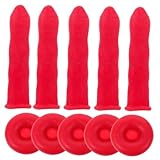 LOLIPPYY 10 Stück Rote Caulk Caps mit Elastischem Schutz Wiederverwendbare Dichtkappen für...