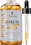 Kanzy Jojobaöl Bio Kaltgepresst 100% Rein Gold 120ml für Haut Haare Nägel Gesichtsöl Körperöl...