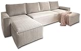 Masseno Ecksofa ASPRA mit Schlaffunktion U-Form, Sofa mit Bettkasten, Wohnzimmersofa, Couch, Soffa,...