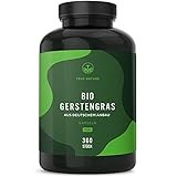 Bio Gerstengras - 360 Kapseln (500mg) - 3.000mg hochdosiert pro Tagesdosis - Deutscher Anbau -...