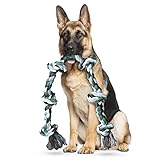 Ycozy Hundespielzeug Seil Hunde Extra Großes 106cm/6 Knoten Interaktives Spielzeug Hundeseil...