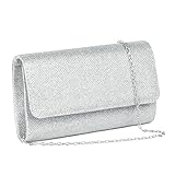 OSDUE Kettentasche, Clutch Damen, Glitzer Abendtasche, Elegante Envelope Tasche Kettentasche...