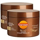 Carroten Gold Tanning Gel 300 ml (2er Pack) - Bräunungsbeschleuniger mit schimmernden Perlen -...