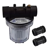 Agora-Tec® Vorfilter Wasserfilter 1L für Kreiselpumpe Hauswasserwerk mit Max. Betriebsdruck: 4...