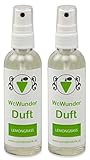 WcWunder WC Pure Toilettenduft, Toilettenparfüm, Geruchsblocker PET-Flasche (Lemongras, 2 x 100ml)