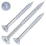 SCREW REBEL Spanplattenschrauben 4,5 x 50 mm - 500 Stück, blau verzinkt, Torx, ECO-Serie mit...